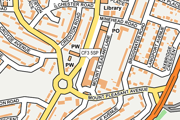 CF3 5SP map - OS OpenMap – Local (Ordnance Survey)