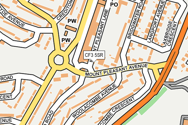 CF3 5SR map - OS OpenMap – Local (Ordnance Survey)