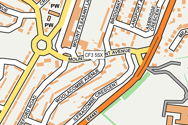 CF3 5SX map - OS OpenMap – Local (Ordnance Survey)