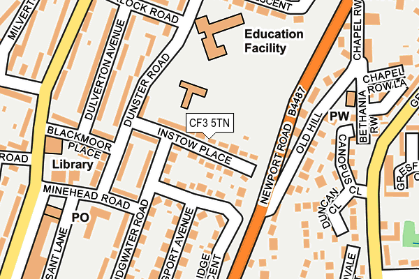 CF3 5TN map - OS OpenMap – Local (Ordnance Survey)