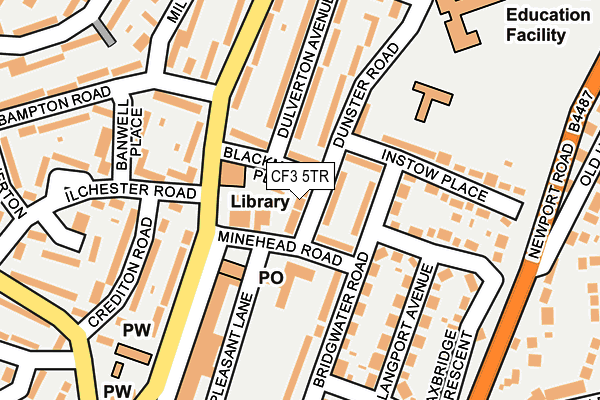 CF3 5TR map - OS OpenMap – Local (Ordnance Survey)