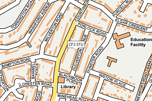 CF3 5TU map - OS OpenMap – Local (Ordnance Survey)