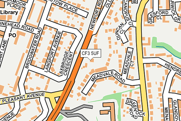 CF3 5UF map - OS OpenMap – Local (Ordnance Survey)