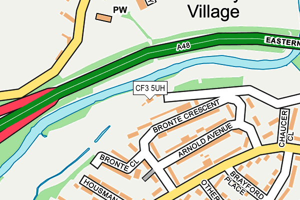 CF3 5UH map - OS OpenMap – Local (Ordnance Survey)