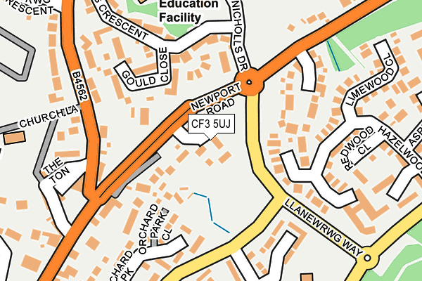 CF3 5UJ map - OS OpenMap – Local (Ordnance Survey)