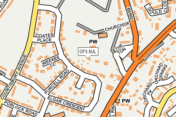 CF3 5UL map - OS OpenMap – Local (Ordnance Survey)