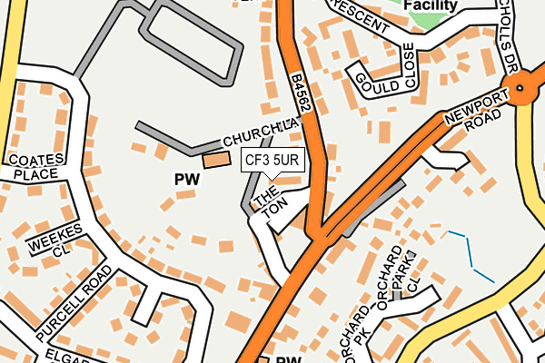 CF3 5UR map - OS OpenMap – Local (Ordnance Survey)