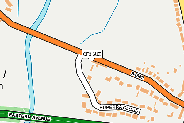 CF3 6UZ map - OS OpenMap – Local (Ordnance Survey)