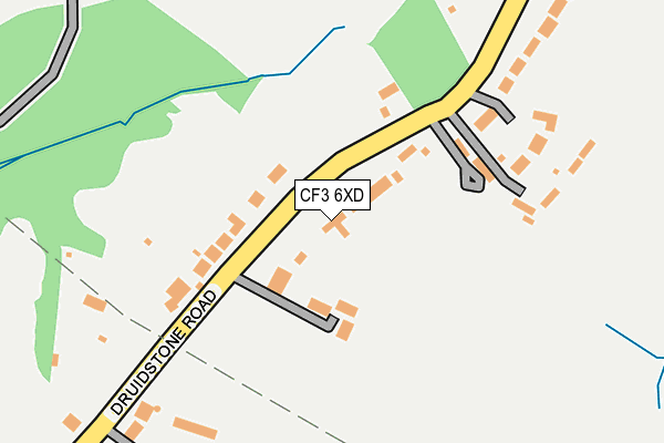 CF3 6XD map - OS OpenMap – Local (Ordnance Survey)