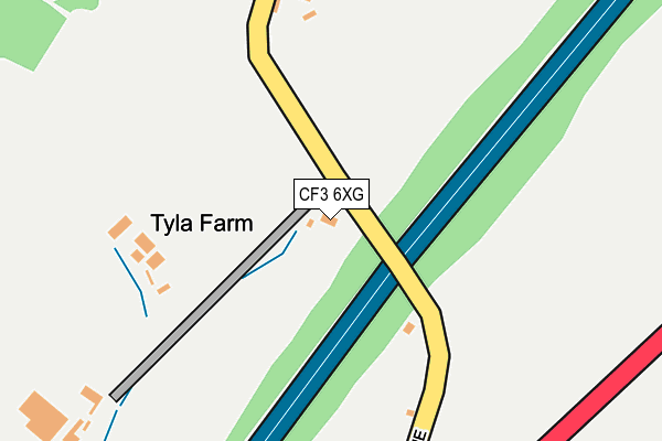 CF3 6XG map - OS OpenMap – Local (Ordnance Survey)