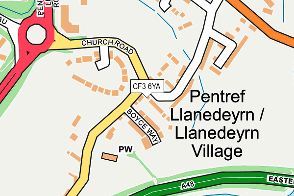 CF3 6YA map - OS OpenMap – Local (Ordnance Survey)