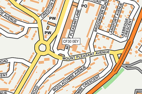 CF30 0EY map - OS OpenMap – Local (Ordnance Survey)