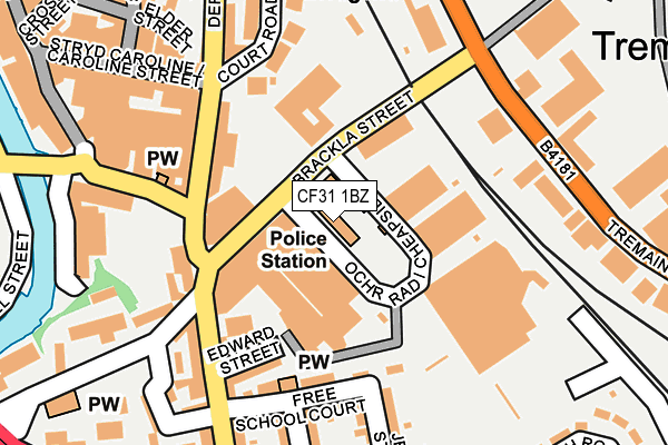 CF31 1BZ map - OS OpenMap – Local (Ordnance Survey)