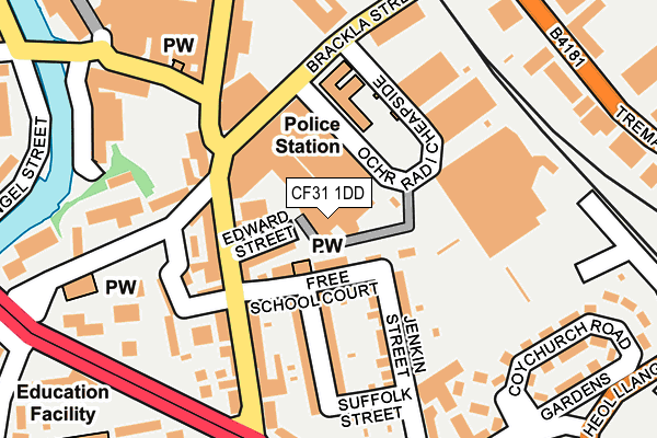 CF31 1DD map - OS OpenMap – Local (Ordnance Survey)