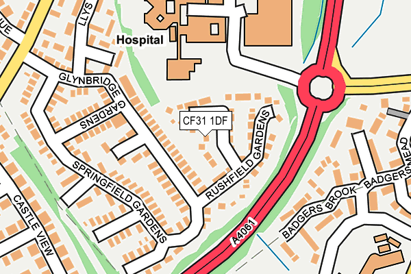 CF31 1DF map - OS OpenMap – Local (Ordnance Survey)