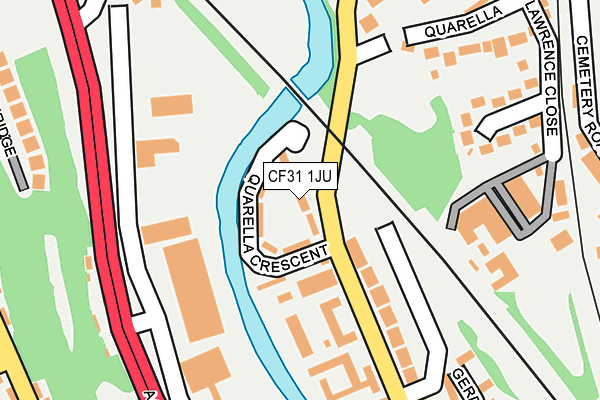 CF31 1JU map - OS OpenMap – Local (Ordnance Survey)