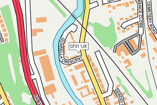 CF31 1JX map - OS OpenMap – Local (Ordnance Survey)