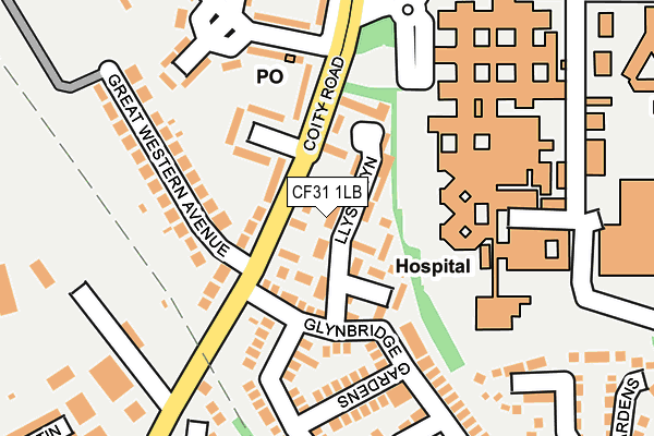 CF31 1LB map - OS OpenMap – Local (Ordnance Survey)