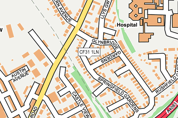 CF31 1LN map - OS OpenMap – Local (Ordnance Survey)