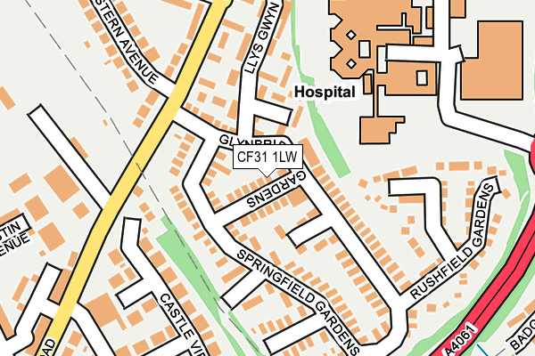 CF31 1LW map - OS OpenMap – Local (Ordnance Survey)