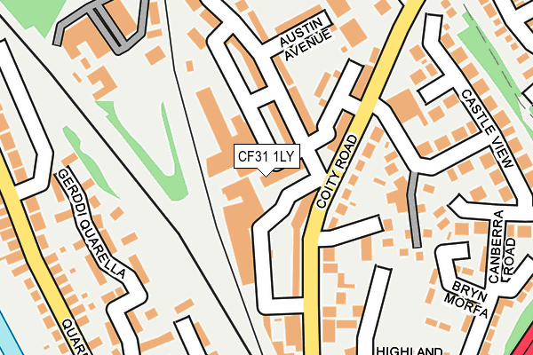 CF31 1LY map - OS OpenMap – Local (Ordnance Survey)