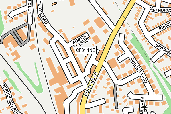 CF31 1NE map - OS OpenMap – Local (Ordnance Survey)