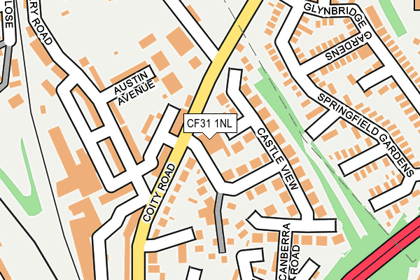 CF31 1NL map - OS OpenMap – Local (Ordnance Survey)