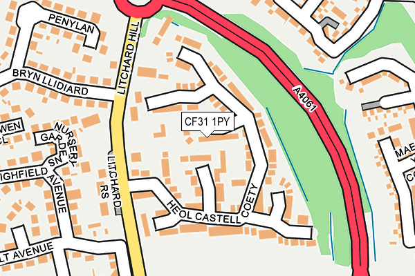 CF31 1PY map - OS OpenMap – Local (Ordnance Survey)