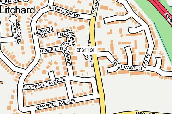 CF31 1QH map - OS OpenMap – Local (Ordnance Survey)