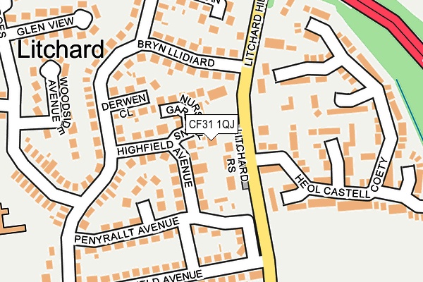 CF31 1QJ map - OS OpenMap – Local (Ordnance Survey)