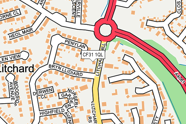 CF31 1QL map - OS OpenMap – Local (Ordnance Survey)