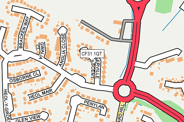 CF31 1QT map - OS OpenMap – Local (Ordnance Survey)