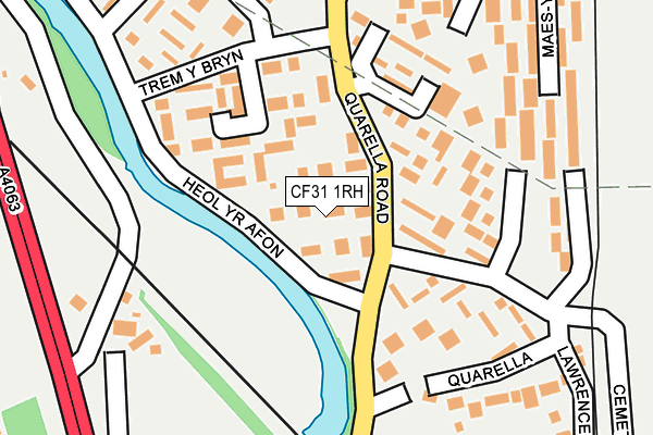 CF31 1RH map - OS OpenMap – Local (Ordnance Survey)