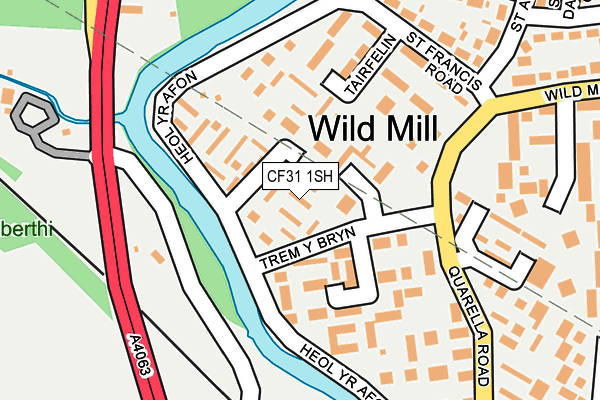 CF31 1SH map - OS OpenMap – Local (Ordnance Survey)