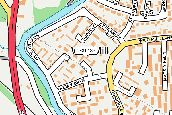 CF31 1SP map - OS OpenMap – Local (Ordnance Survey)