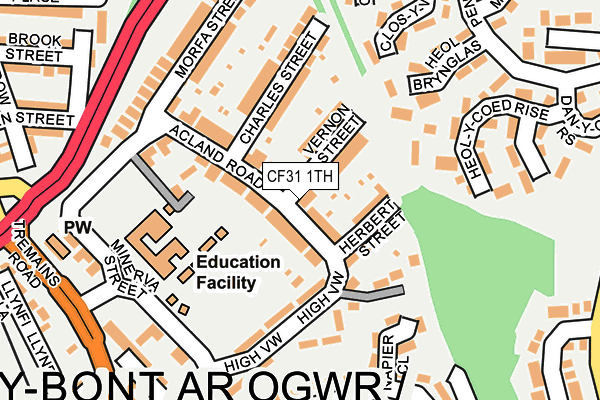 CF31 1TH map - OS OpenMap – Local (Ordnance Survey)