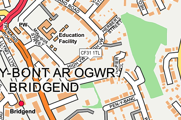 CF31 1TL map - OS OpenMap – Local (Ordnance Survey)