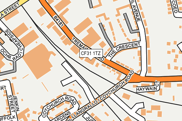 CF31 1TZ map - OS OpenMap – Local (Ordnance Survey)