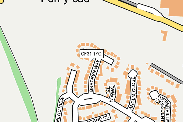 CF31 1YQ map - OS OpenMap – Local (Ordnance Survey)