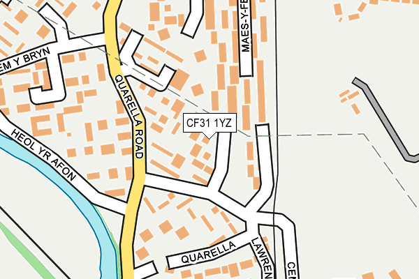 CF31 1YZ map - OS OpenMap – Local (Ordnance Survey)