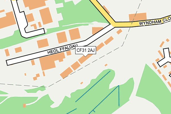 CF31 2AJ map - OS OpenMap – Local (Ordnance Survey)