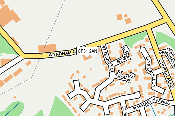 CF31 2AN map - OS OpenMap – Local (Ordnance Survey)