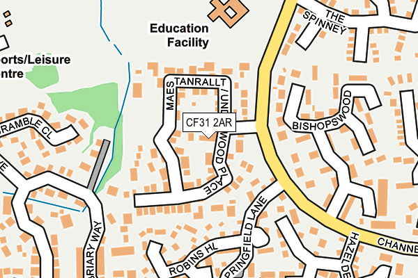 CF31 2AR map - OS OpenMap – Local (Ordnance Survey)