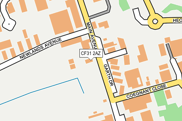 CF31 2AZ map - OS OpenMap – Local (Ordnance Survey)