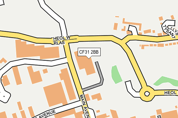 CF31 2BB map - OS OpenMap – Local (Ordnance Survey)