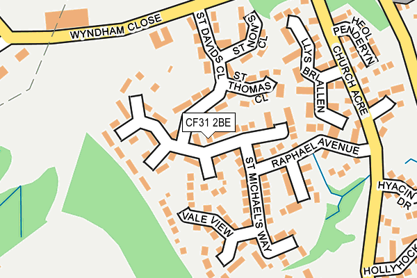 CF31 2BE map - OS OpenMap – Local (Ordnance Survey)