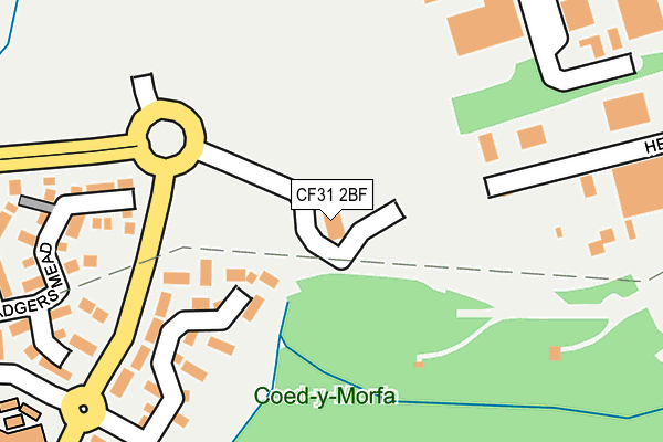 CF31 2BF map - OS OpenMap – Local (Ordnance Survey)