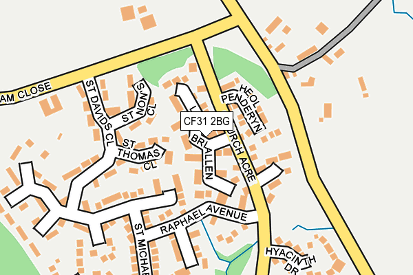 CF31 2BG map - OS OpenMap – Local (Ordnance Survey)