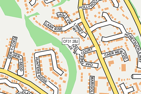 CF31 2BJ map - OS OpenMap – Local (Ordnance Survey)