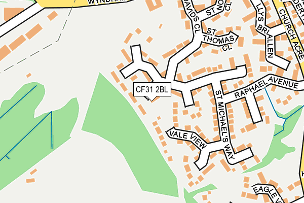 CF31 2BL map - OS OpenMap – Local (Ordnance Survey)